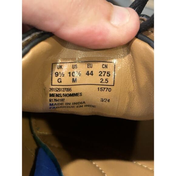 Clarks Mens Whiddon Cap Black Leather Round Toe Slip On Oxfords 10.5 M NEW - Picture 4 of 5